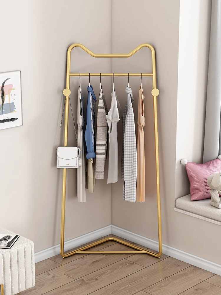 

Light Luxury Household Bedroom Corner Wall Hanging Clothes Racks Furniture Landing Save Space Storage Hat Pants Bag Kids Stuff