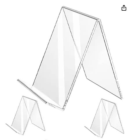 Transparenter Buchständer aus Acryl, elegante Halter für Comic-Bücher, Lehrbücher, Sammlerstücke für Heimbüro und Bibliothek S – Detail 1