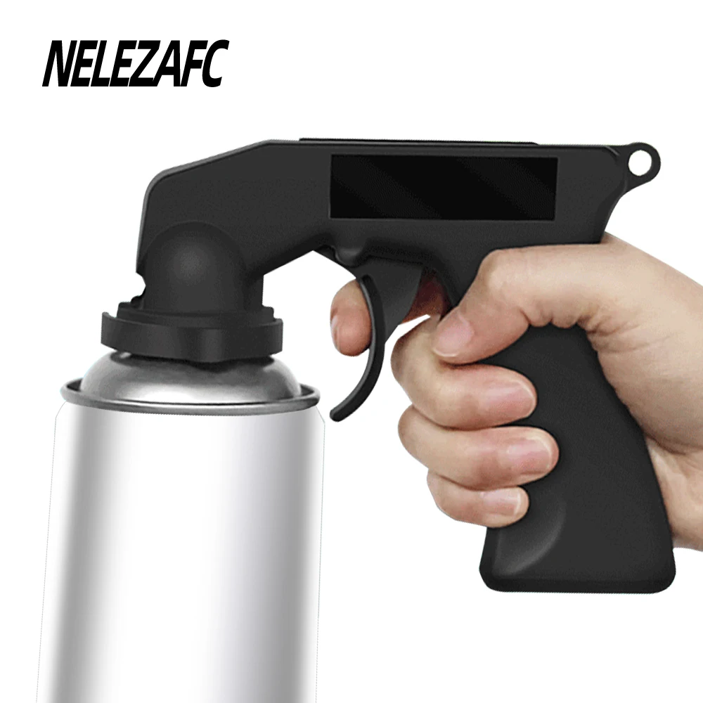 

Handheld Spray Adaptor DIY Car Paint Care Aerosol Spray Gun Handle with Full Grip Trigger Locking Collar Maintenance Repair Tool