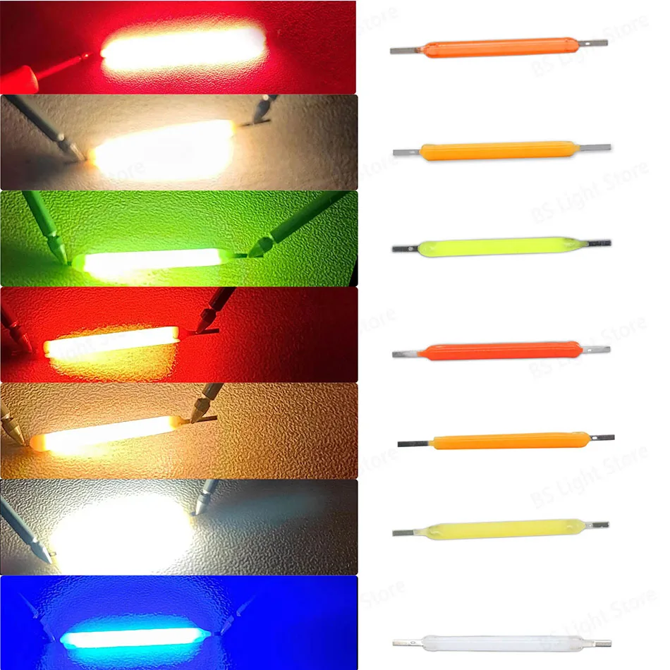 Description Picture 3 of item10pcs LED COB LED Filament Lamp Parts 29mm DC3V Edison Bulb Incandescent Light Accessories Diode for Holiday Decorative Lighting