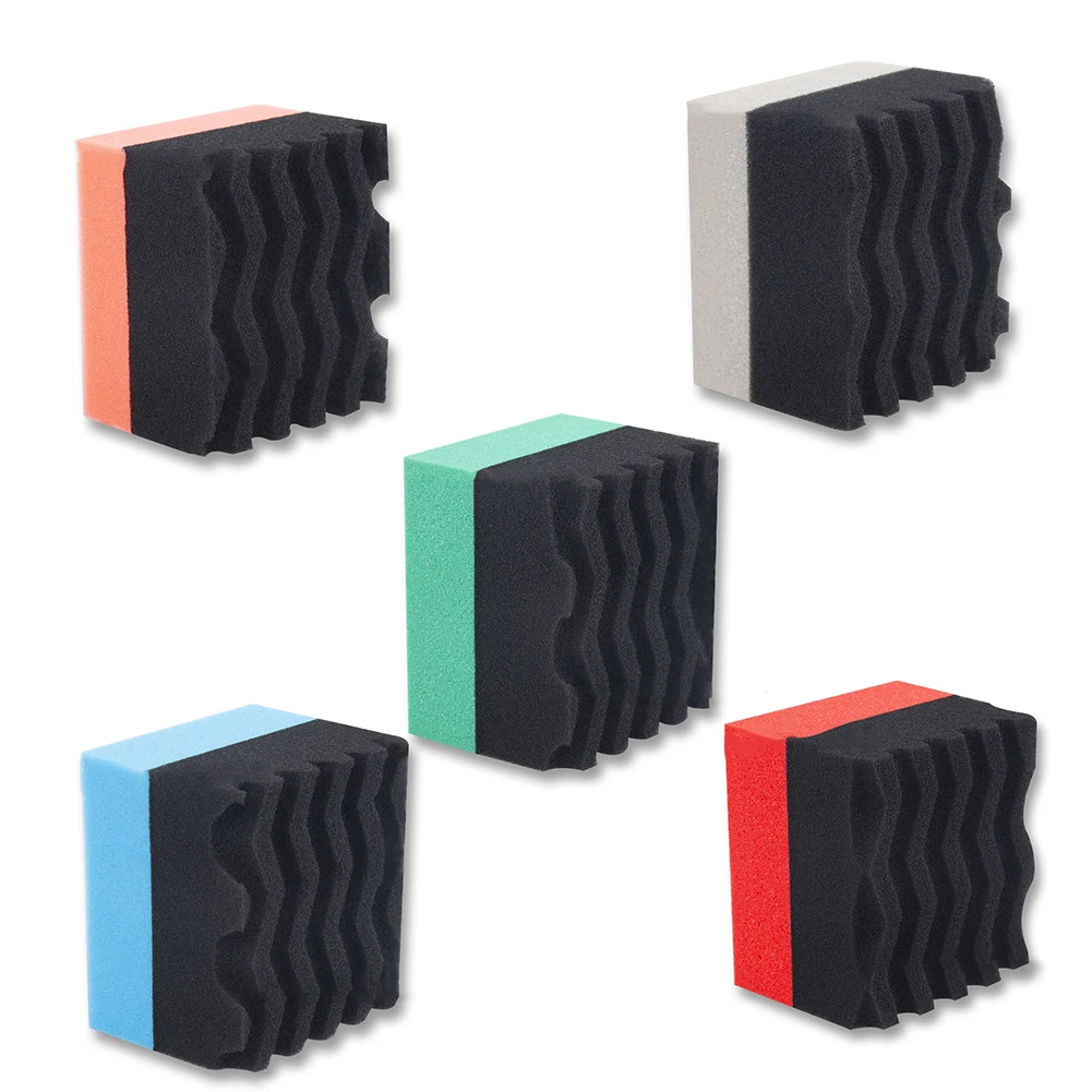 1pc Car Polishing Waxing Sponge Applicator Car Detailing Hand Tire Wax Sponge High Density Foam Sponge For Auto Accessories touo broadband 12pc acoustic foams studio acoustic treatment soundproof foam ktv room high density sound absorbing material