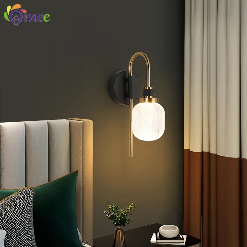 Modern Simple LED Indoor Wall Lamps Bedroom Bedside Light Aisle Corridor Lighting Living Room Sconce Lamp Acrylic Wall Lights