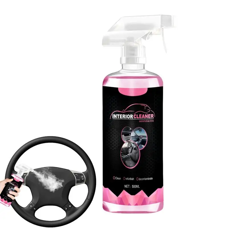 

Car Leather Cleaner 500ml Automotive Interior Car Cleaners Wash Free Interior Car Cleaner Vehicle Cleaner Effective Dashboard