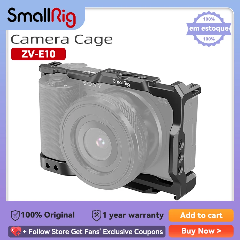 SmallRig-for-Sony-ZVE10-Camera-Cage-with-Silicone-Cage-handle-Built-in ...
