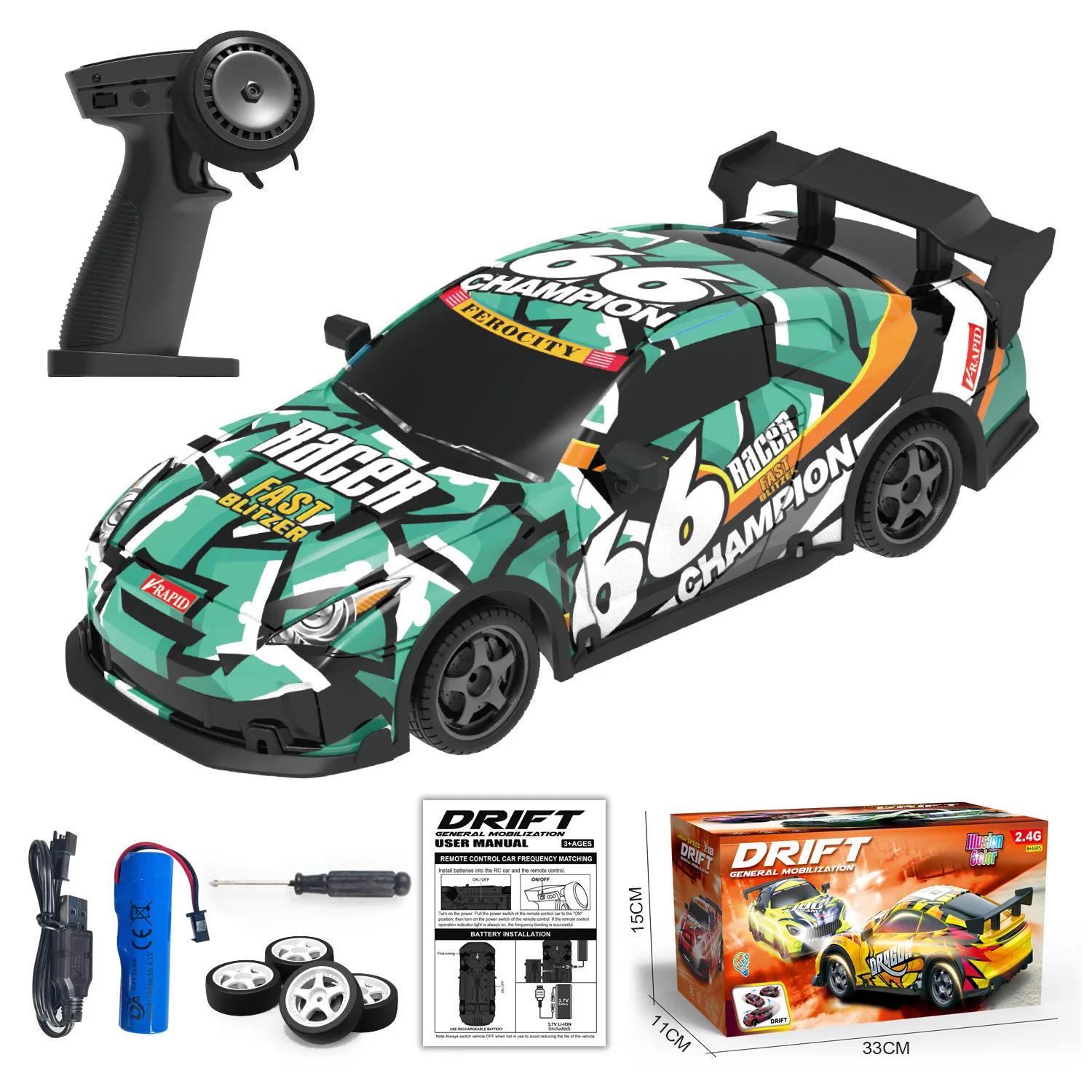 希少FG1/5 ガソリン　バハ４WD　コンペディディション　RC KYAMRC High-Speed RC Car Toy for Children 1:18 Scale Four