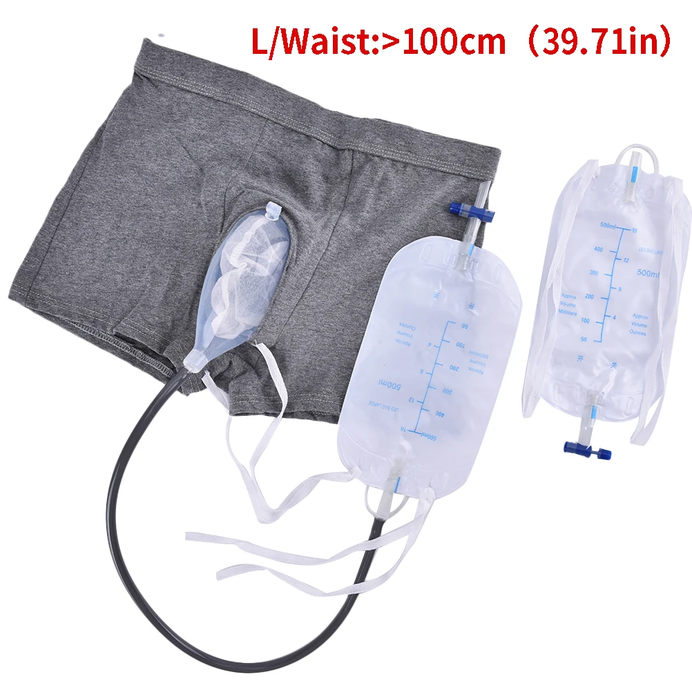 Reusable Male Urinal Bag Urine Bag Silicone Urine Funnel Pee Holder Collector With Catheter For Old