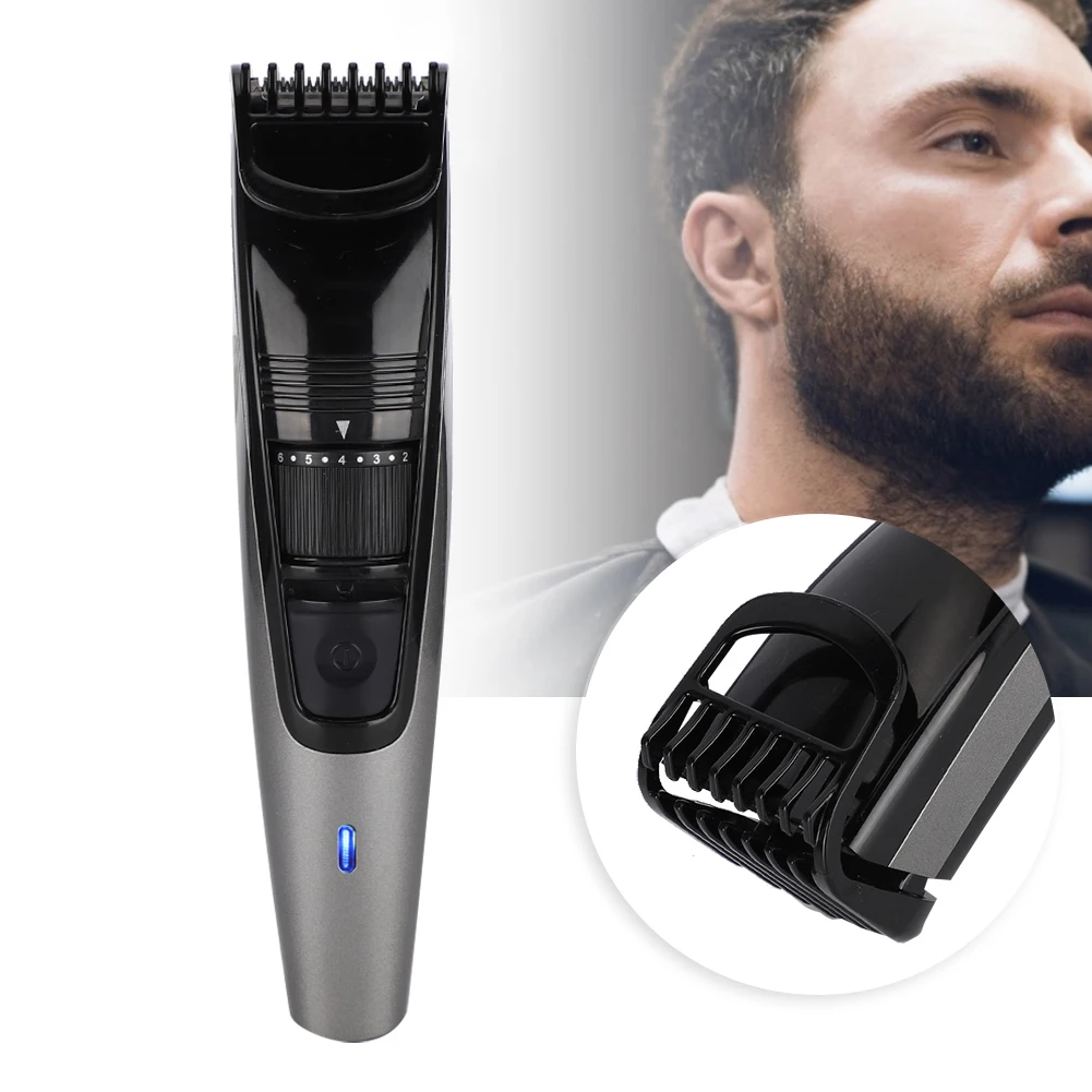 Self-Service Electric USB Portable Hair Clipper Trimmer Hair Shaver Machine(Black ) electric lint remover sticky roller for clothing portable 2 in1 pellet remover clothes shaver sweater dress trimmer anti pilling