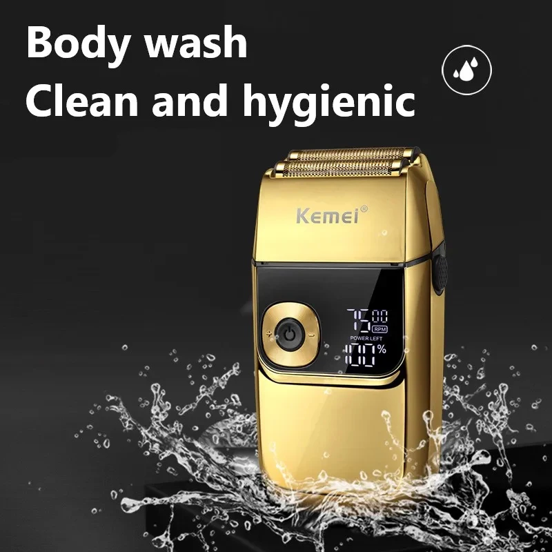 Kemei 2028 Original barber professional beard hair shaver for electric shaver rechargeable electric razor balds shaving machine 3