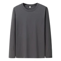 T-shirt en coton à manches longues pour hommes, maillot de corps monochrome, vêtements pour documents, printemps et automne 6