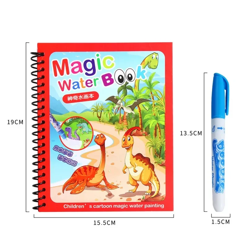 Children Learning  Education Toy Magic Water Book with Pen Baby Montessori Toys Drawing Coloring Books for Kids 2 to 4 Years Old 6