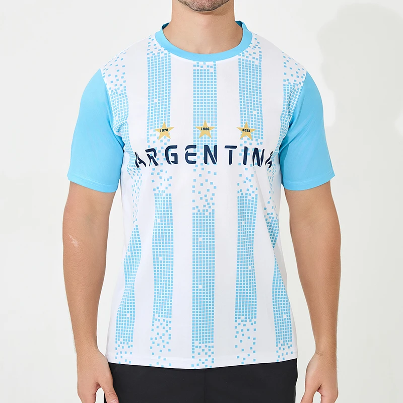 Argentina Soccer Jerseys Men Football Shirt Blue white stripes Tracksuit soccer jersey american football jersey for American Cup