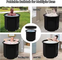 Portable Plastic 80*80cm Foldable Bath Bucket Inflatable Spa Ice Bath Tub For  For Adults Ice Bath tubs 2