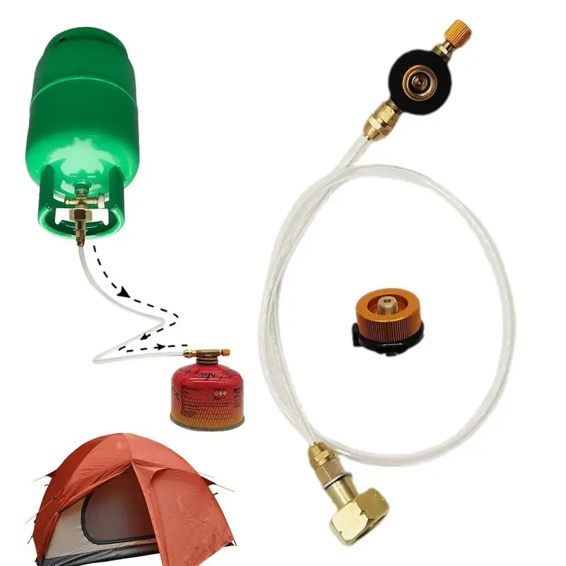 Burner Adapter Adapter Hose & Regulator Air Tank Drain Valve Plug Burner With Extent Tube For Camping