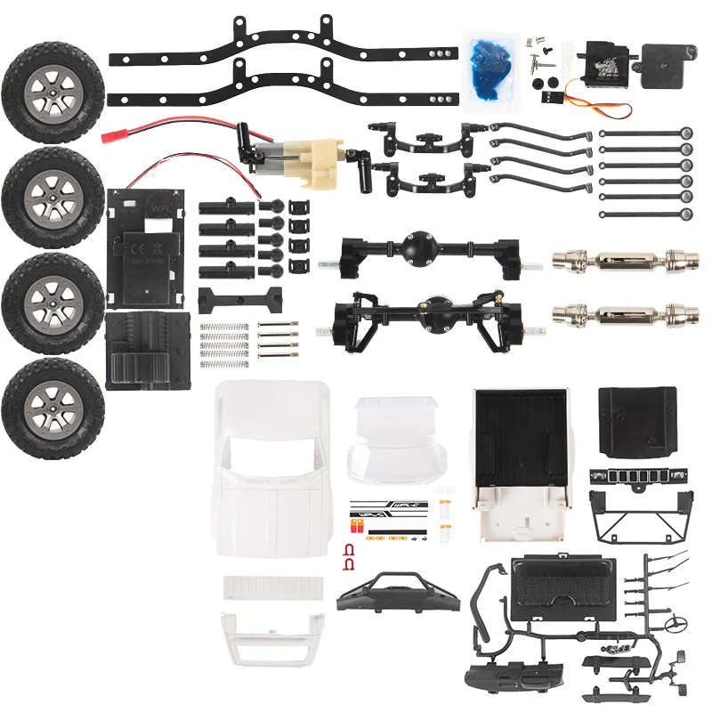 

WPL C24-1 Upgrade C24-1MKS 1:16 RC Car 4WD Radio Control Off-Road Mini Car KIT Rock Crawler Electric Buggy Moving Machine