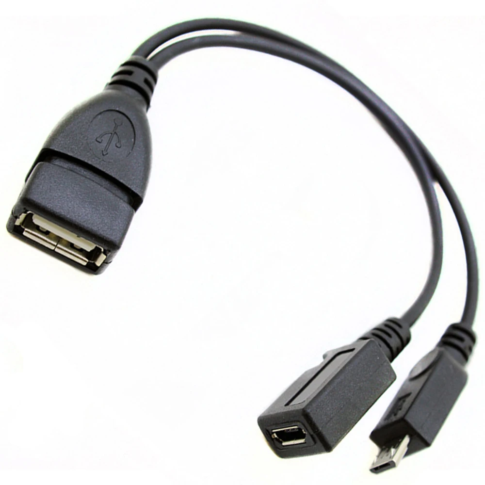 2 in 1 micro usb host power y splitter 20m usb 2 0 port terminal