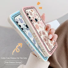 

Side Print Flowers Phone Case For VIVO Y20i Y20 Y20S Y12S Y30 Y33S Y12 Y15 Y17 Y19 Y21 Y21S S1 Pro Y91 Y91i Y93 Y95 Silicone Cov
