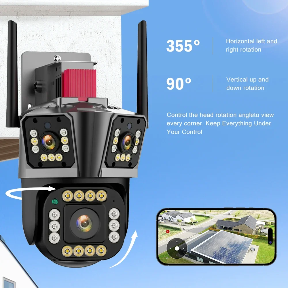 ツム様。　　S Thirty-Three Camera. 6K 12MP IP WiFi 360 Camera with10X Zoom three lens three