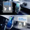 Support de téléphone de voiture magnétique sans fil, station de charge rapide