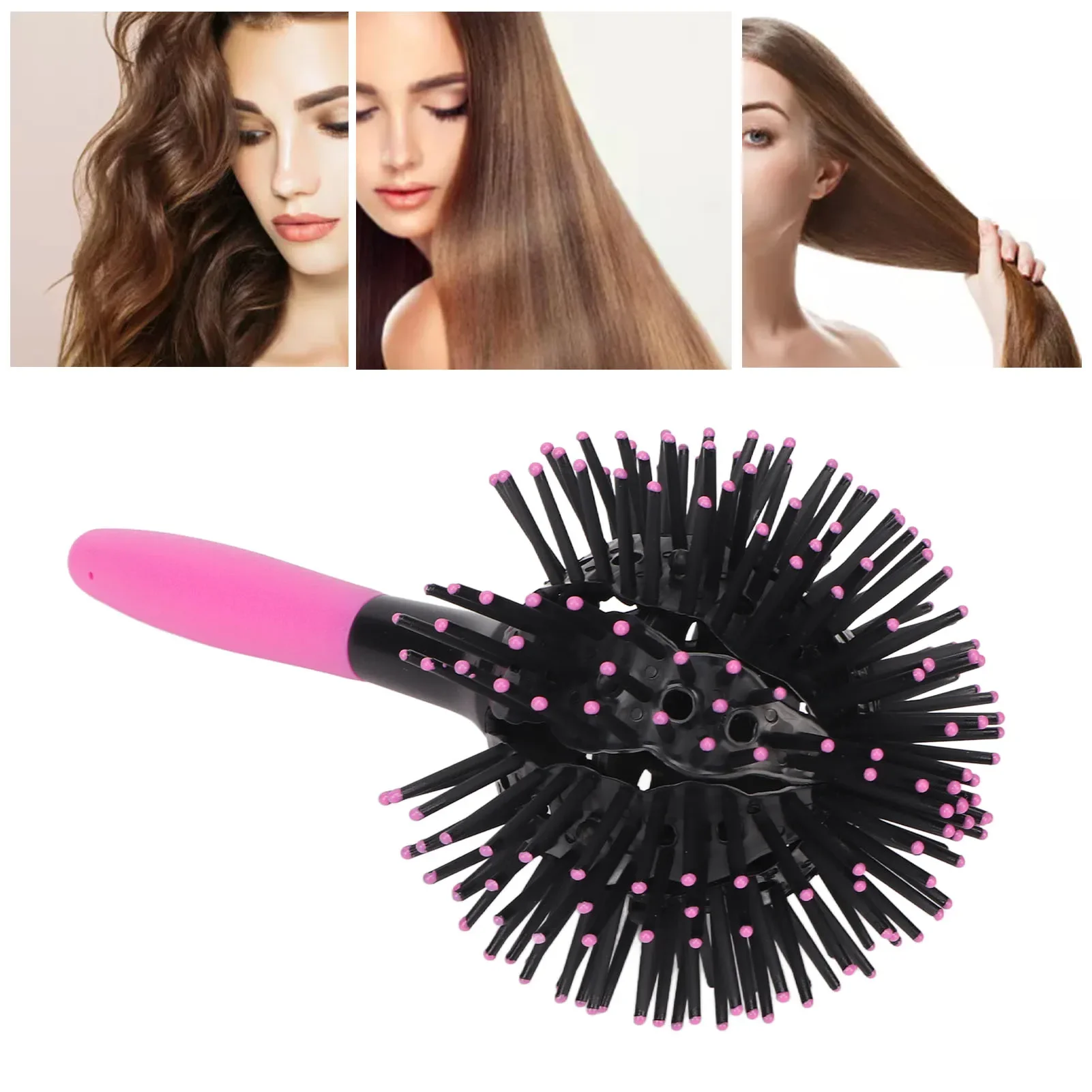 Hair Brush Magic Hair Comb 3D Round Brush 360 degree Ball Massage Comb Women Styling Tool Hairdressing Salon