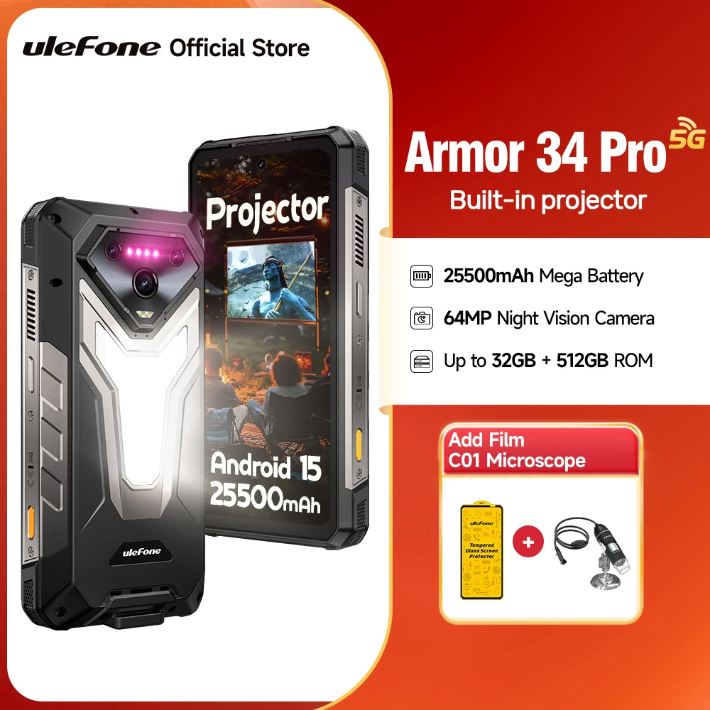 新品】Ulefone AI スマートフォン Armor 34 Pro 5G 25500mAh 内蔵