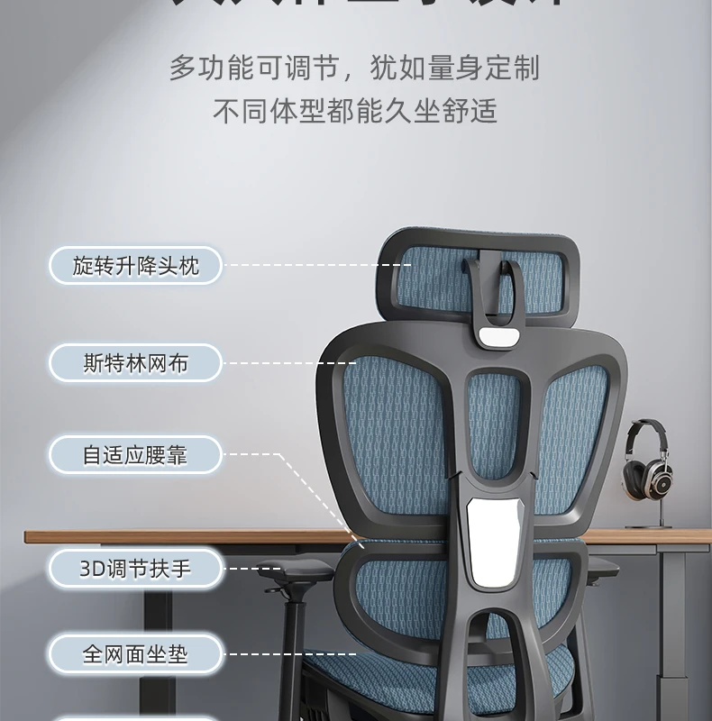 Description Picture 6 of itemErgonomic Computer Office Chairs Boss Comfortable Modern Minimalist Office Chairs Gaming Sillon Para Dormitorio Furniture WZ50OC