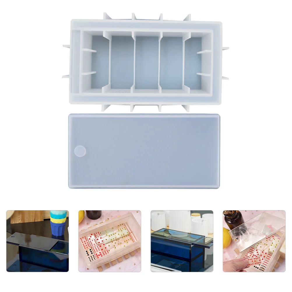 

Storage Box Mold Silicone Molds Domino Case Sundries Container Casting Holder Silica Gel DIY