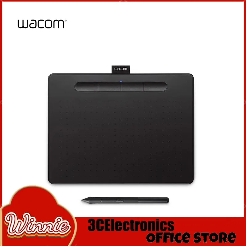 Wacom Intuos Medium Ctl-6100 Graphics Drawing Tablet For Teachers Students Creator Works With Windows Mac Android Chromebook