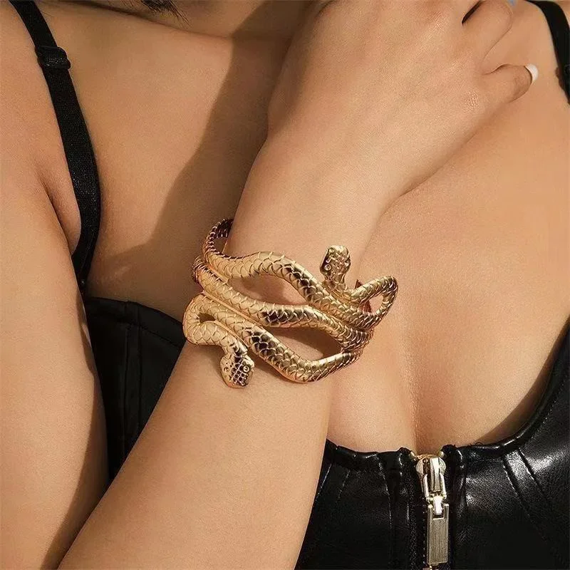 Creative Snake Shape Bracelets Silver Plated Jewelry Personality Snake Arm Cuff Temperament Animal Opening Bangles Jewelry Gifts bangle bracelet snake bangle bracelet