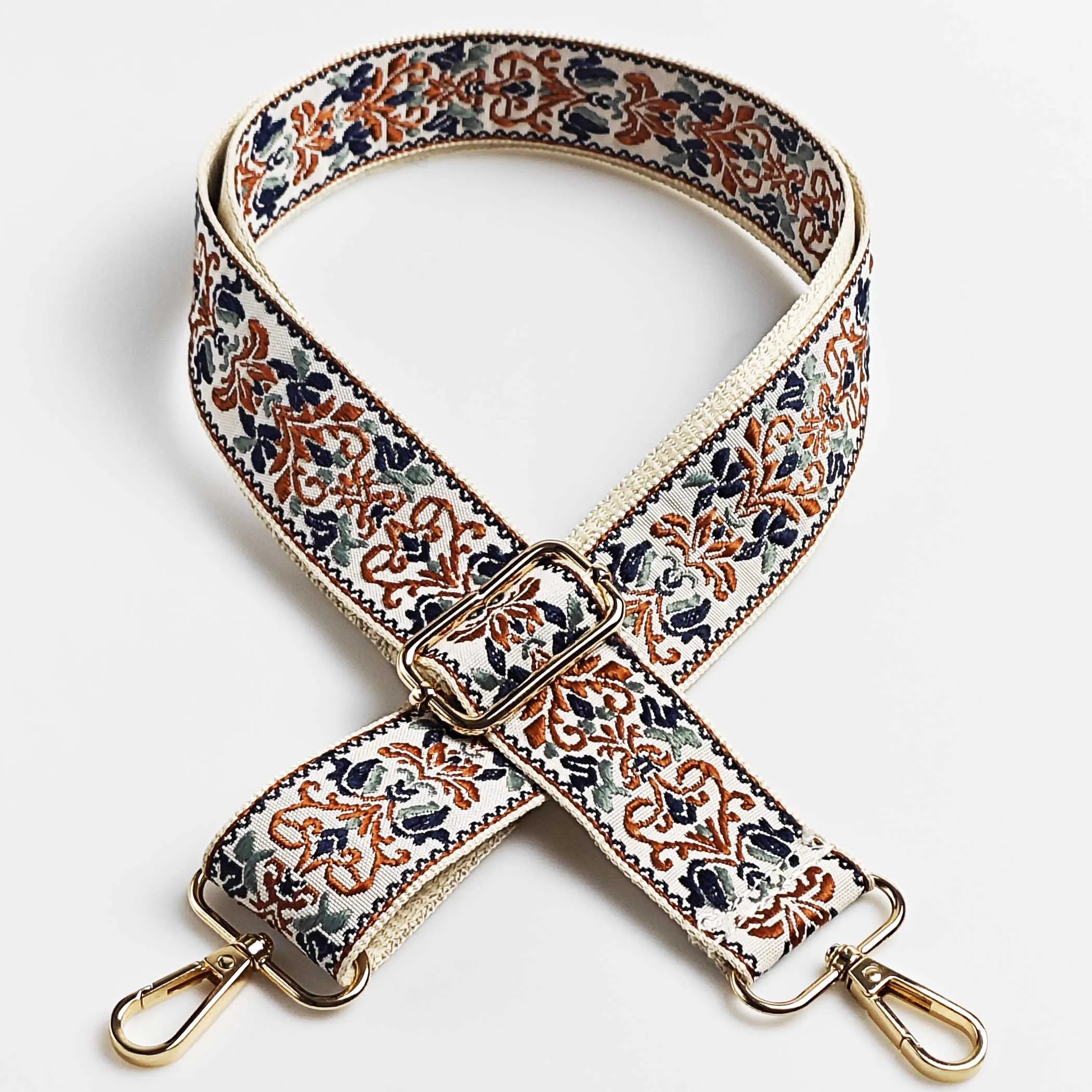 ตัวเลือกสินค้า กระเป๋าถือสายคล้องไหล่ ลายดอกไม้ Jacquard 1.5 นิ้ว สวยหรู