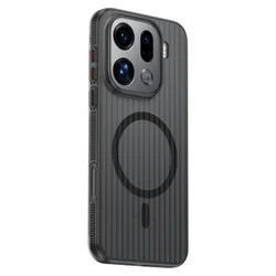 OPPO Premium Transparent Magnetic Anti - Slip Protective Case - OPPO Find X8 Ultra (Black)