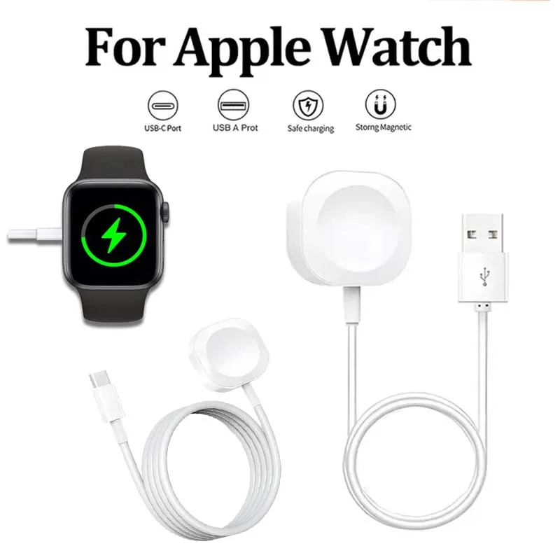 Magnetic Dual-Interface Wireless Watch Charger with Type-C USB Option
