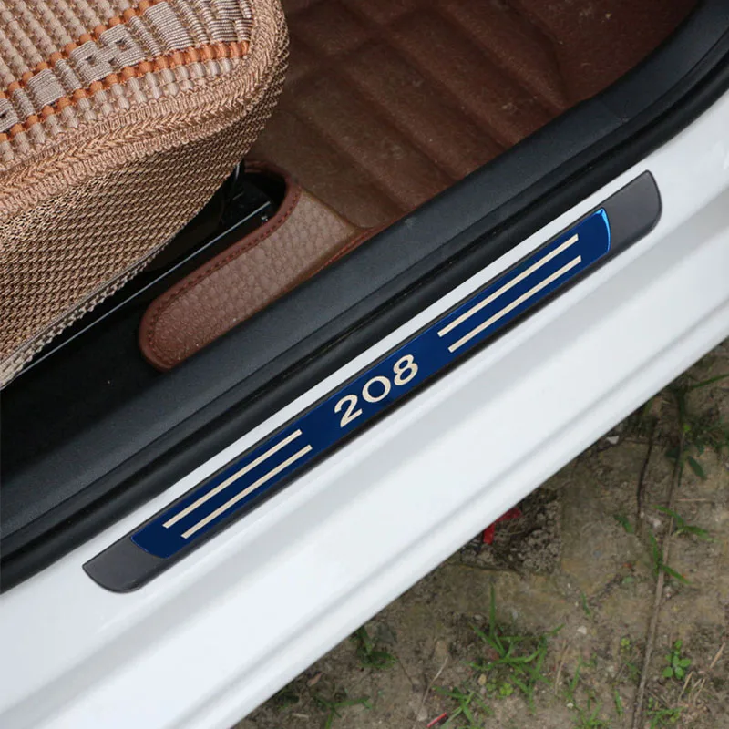 Zwart RVS Instaplijsten Passend Voor Peugeot 3008 2016 Special Edition 4 Delig