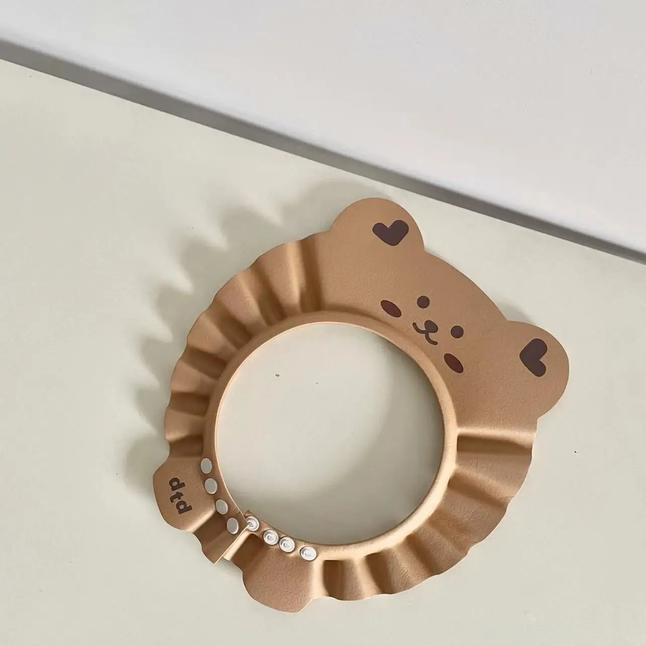 Baby Shower Cap Cartoon Bear Adjustable Hair Wash Hat for Kids Ear Children Shampoo Bathing Shower Protect Head Cover