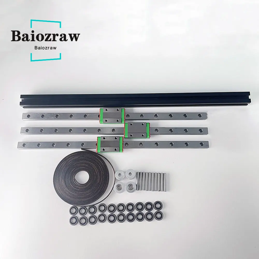 Baiozraw Zerog Mecúria um Portões Gt2 Ll2gt rf Correia Temporizada Aberta Misumi Extrusão 2gt 20t Polia F695-2rs Mgn12h Trilho Linear - Imagem 2
