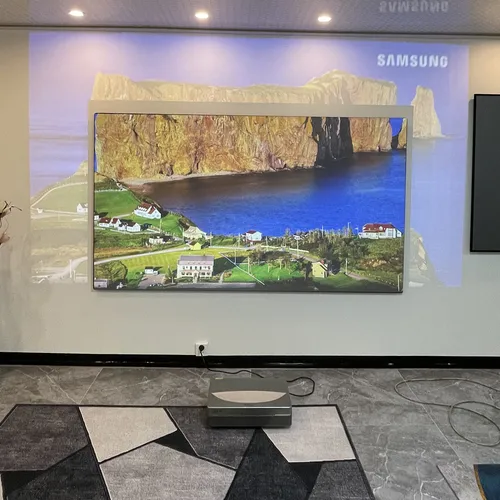 초단초점 4K 레이저 프로젝터용 ALR UST 프로젝터 스크린, PET 고정 프레임 CLR 주변광 차단, 100 인치, 120 인치 4
