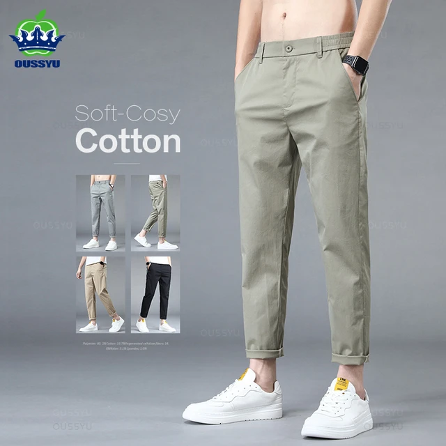 Summer Ankle-length Casual Pants Men Thin Classic Style Fashion