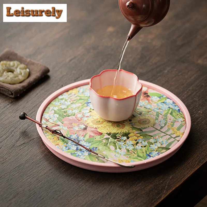 Cloisonn É Enamel Color Tea Tray Japanese Cuisine Table Coffee Storage Board Trays Provide for Hospitality Dishes for Serving