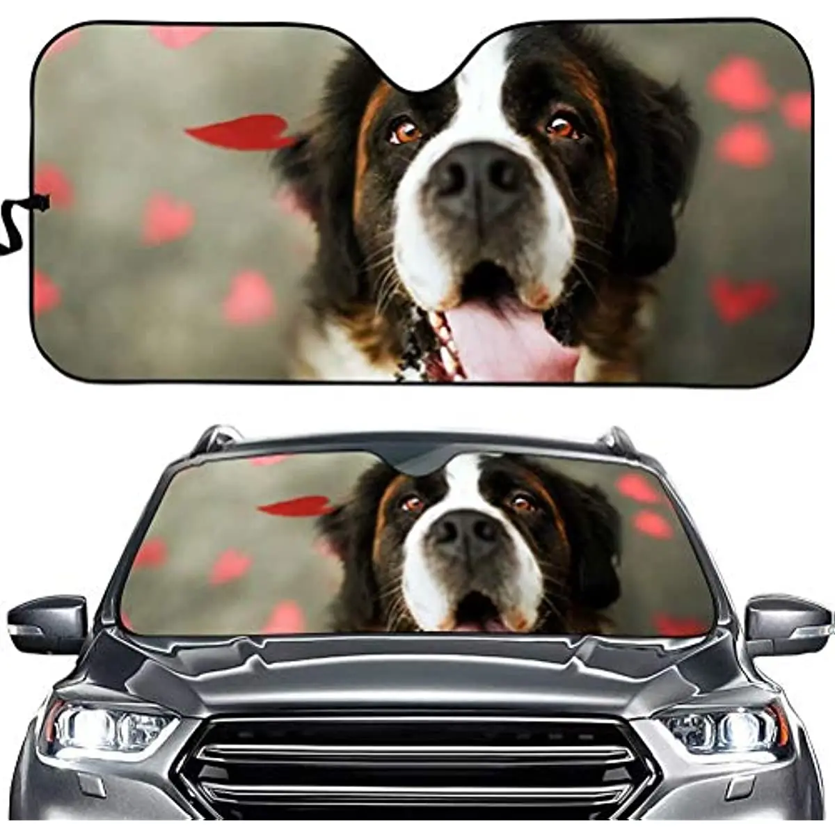 

Dog Print Front Windshield Sun Shade Foldable Personalized Auto Car Sun Shade Heat Shield Sun Visor Mat Windshield Sunshade