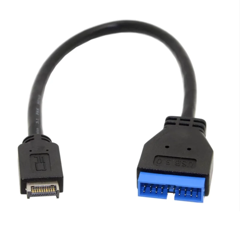 JMT - Cavo di prolunga USB 3.1 a USB 3.0 a 20 pin maschio per scheda madre, connettore USB 20P a tipo E (1 pz