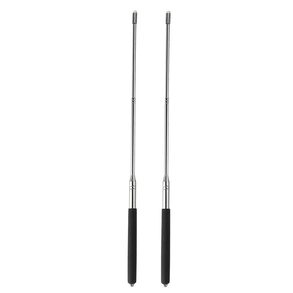 

2pcs Hand Pointer Extendable Telescopic Retractable Pointer Handheld Presenter Classroom Whiteboard Pointer (Black)