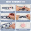 100 Sets Cover Buttons Kit With Tools Size Buttons To Cover Self Cover Buttons DIY Fabric Cloth Cover Buttons 4