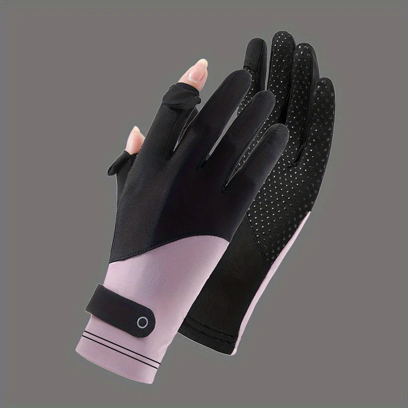 Sunscreen Gloves Ladies Fishing Outdoor Driving Cycling Fitness Touch Screen Cool Flip Quick Dry Breathable