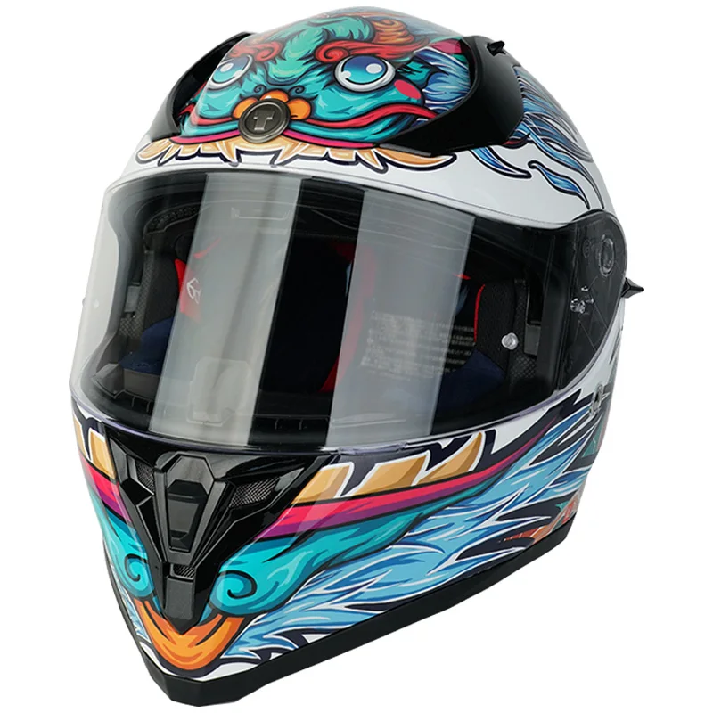 

TORC T18 high-quality ABS classic double visor full face helmet, For high-strength racing and road motorcycle protective helmet
