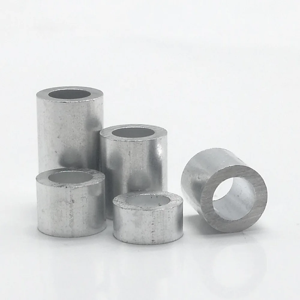 M3 M4 M5 M6 Aluminum Washers 10-20pcs/lot round hollow no thread standoff spacer thickness 2/3/4/5/6/8/10/12mm