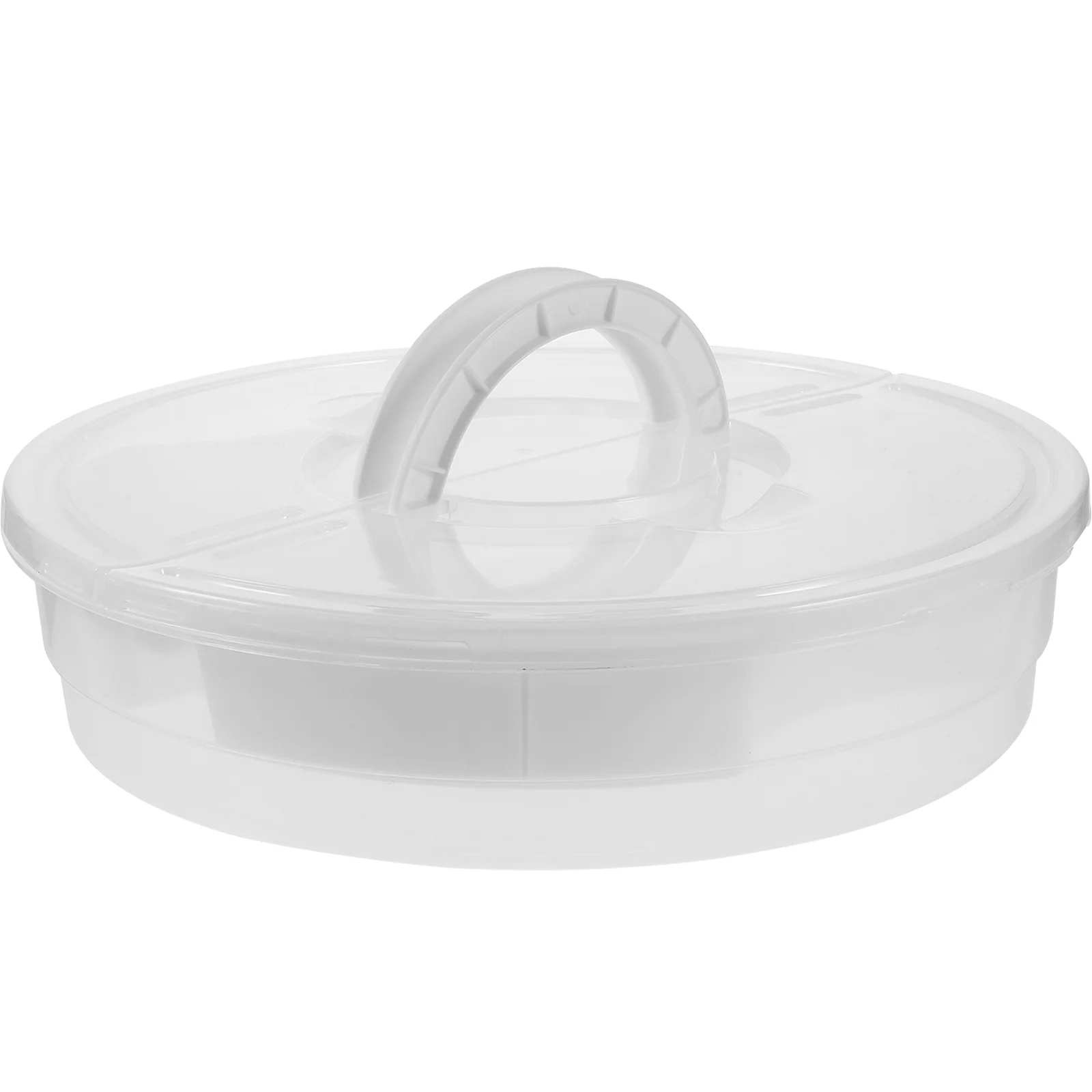 

Plastic Round Transparent Portable Pie Pizza Slice Food Storage Box Candy Dish with Lid Container Case Pasties