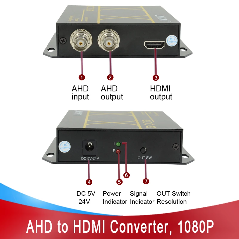 

LINK-MI AHD to HDMI Converter Signal Switching 1080p BNC to HDMI Version 1.3 of Downward Compatibility Analog to Digital