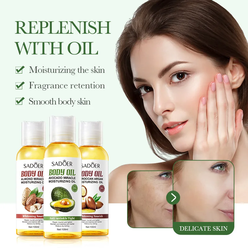 

Oil Nourishing Flower Fruit Essential Oil, Avocado Moisturizing and Soothing Almond Moisturizing Oil Combination