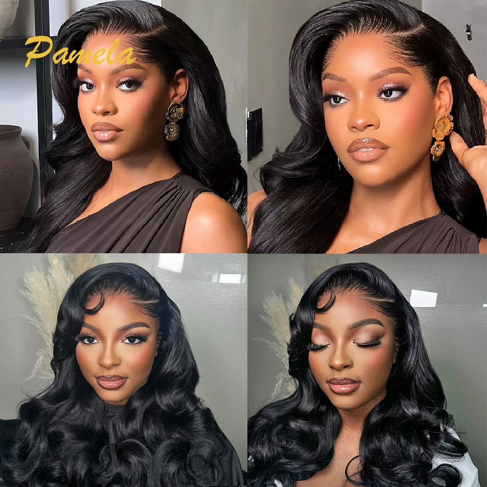 Lagos Hairline Wig 13x4 Invisible Lace Frontal Wig 250 Density Loose Deep Wave Human Hair Glueless Wigs Preplucked Pre-bleached