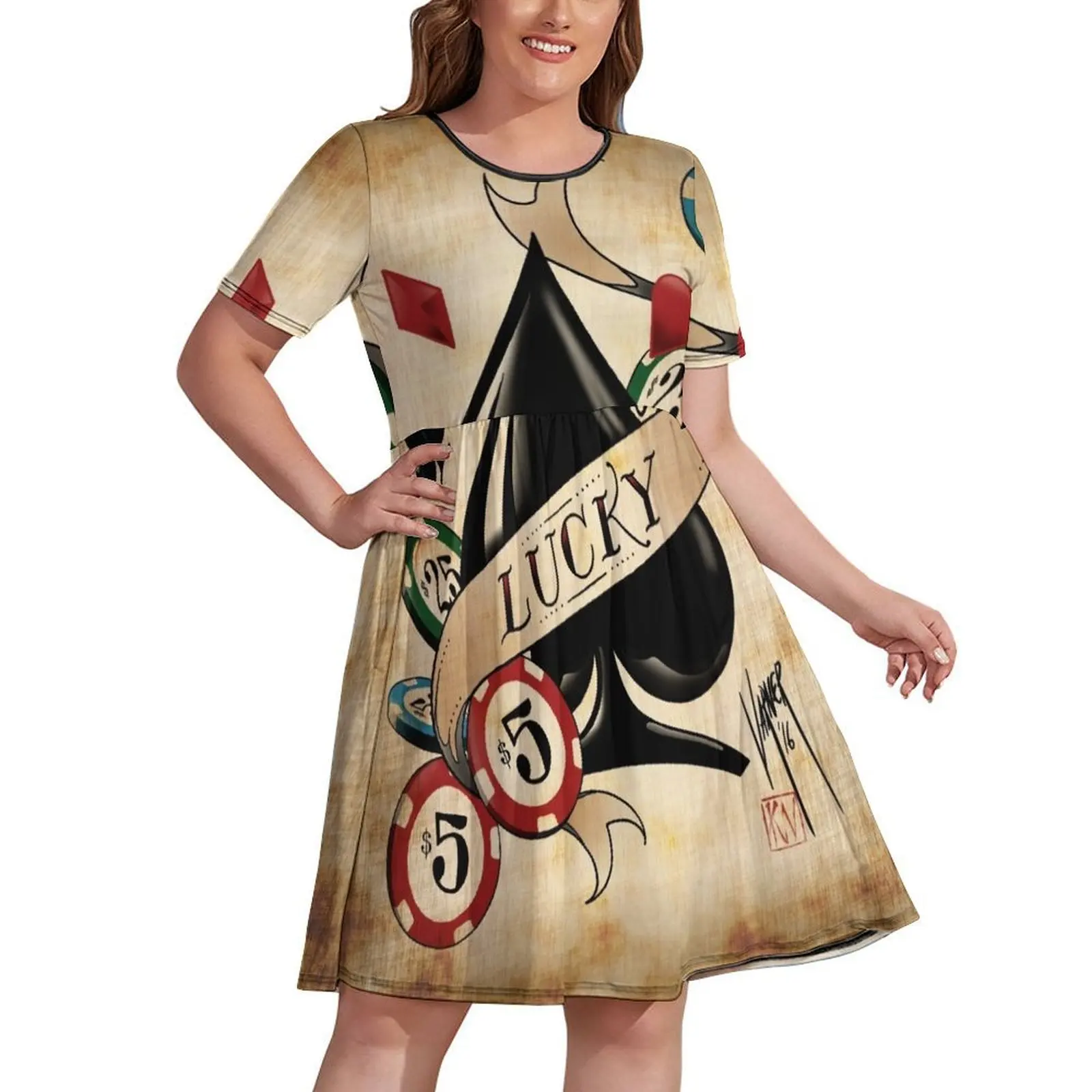 

Spade and Poker Chips Dress birthday dresses for women evening dresses luxury 2024 long sleeve dresses