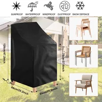 210D Waterproof Chair Organizer Stacked Chair Dust Cover Storage Bag Outdoor Garden Patio Dustproof Furniture Protector 1
